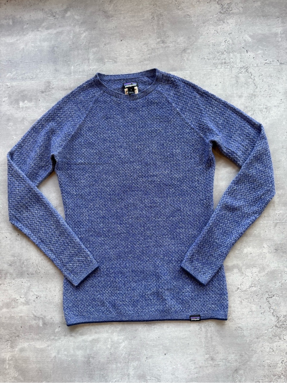 Patagonia Capilene Crew Women’s Wool Blend, Cobalt Blue Size Small
